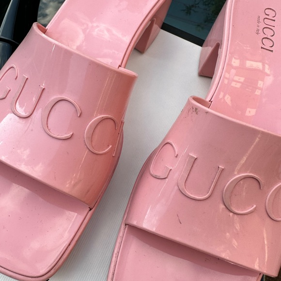 Gucci Rubber Slide PINK Size: IT 39 ( US size 9) WOMEN - Picture 5 of 8
